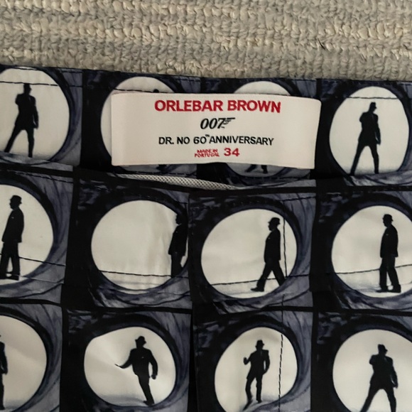 NWOT Orlebar Brown 007 James Bond 60th anniversary swim shorts size 34 - Picture 2 of 5